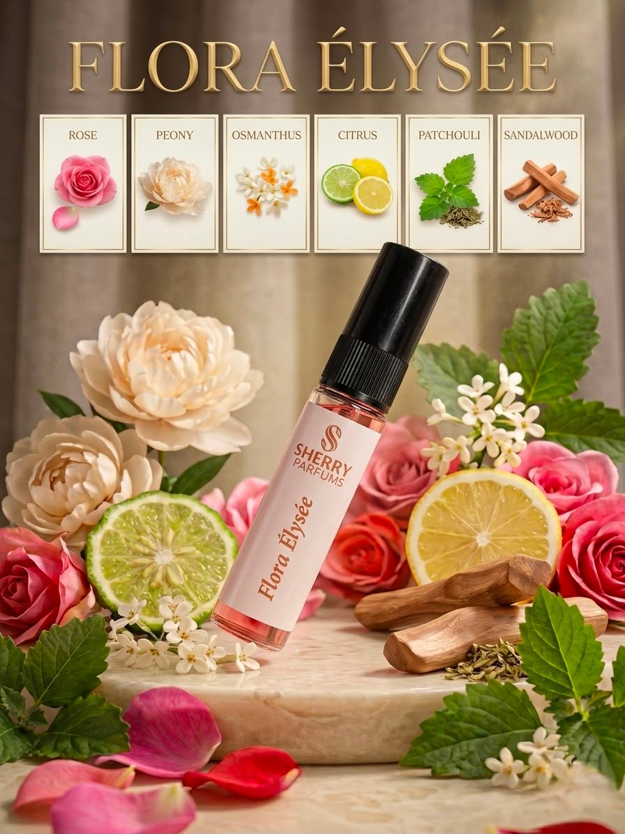 Flora Élysée Perfume bottle by Sherry Parfums